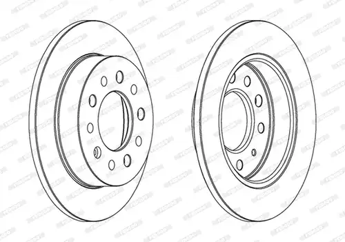спирачен диск FERODO DDF1955
