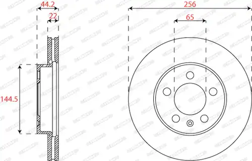 спирачен диск FERODO DDF2663C