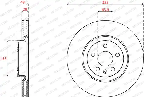 спирачен диск FERODO DDF2693C