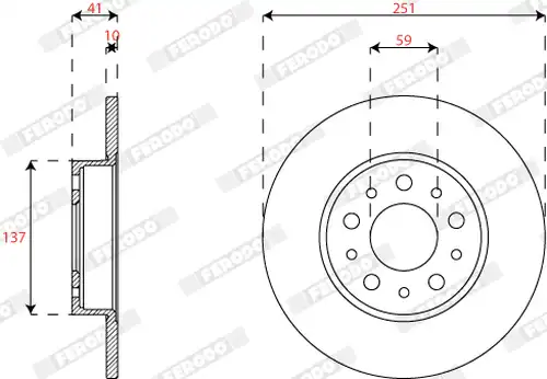 спирачен диск FERODO DDF2777C