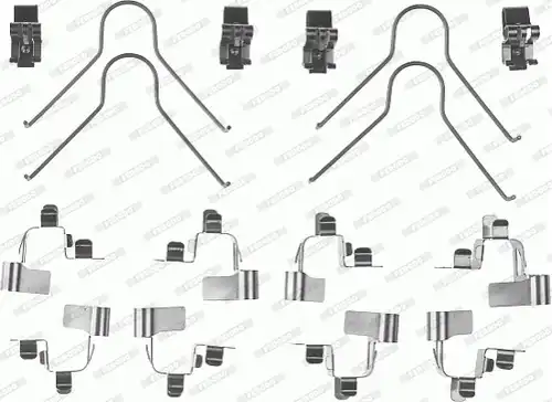 комплект принадлежности, дискови накладки FERODO FBA451