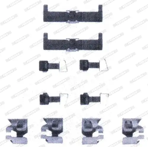 комплект принадлежности, дискови накладки FERODO FBA453