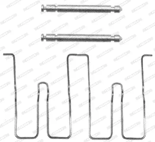 комплект принадлежности, дискови накладки FERODO FBA495