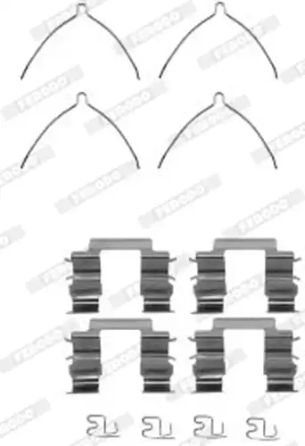 комплект принадлежности, дискови накладки FERODO FBA497