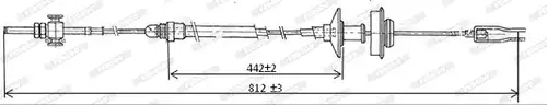 въжен механизъм, задействане на съединителя FERODO FCC421040