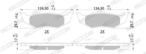 накладки FERODO FDB1099