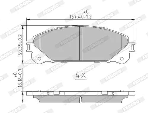 накладки FERODO FDB4354