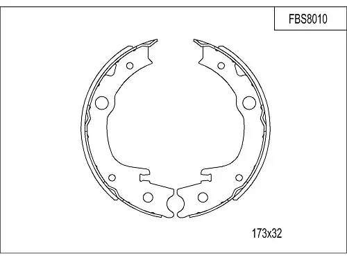 комплект спирачна челюст FI.BA FBS8010