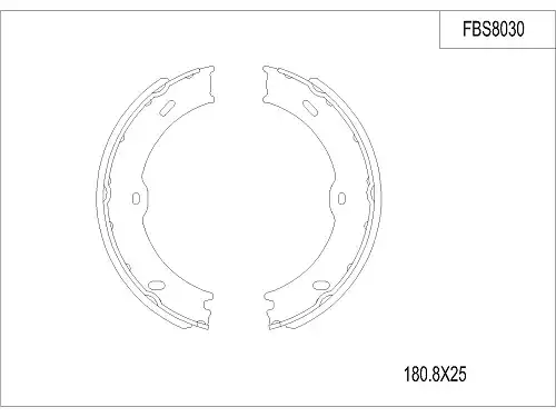 комплект спирачна челюст FI.BA FBS8030