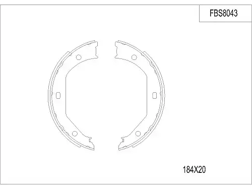 комплект спирачна челюст FI.BA FBS8043