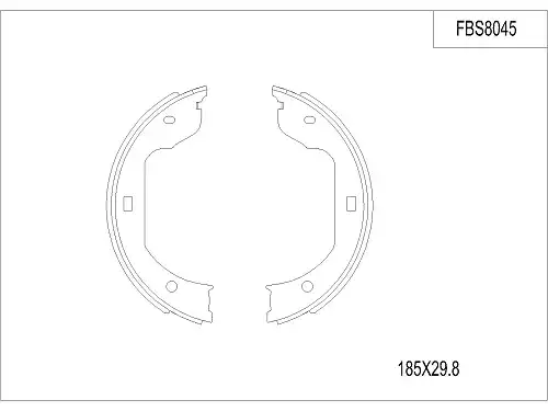 комплект спирачна челюст FI.BA FBS8045