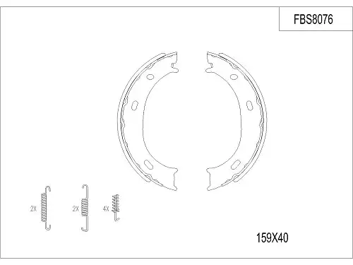 комплект спирачна челюст FI.BA FBS8076