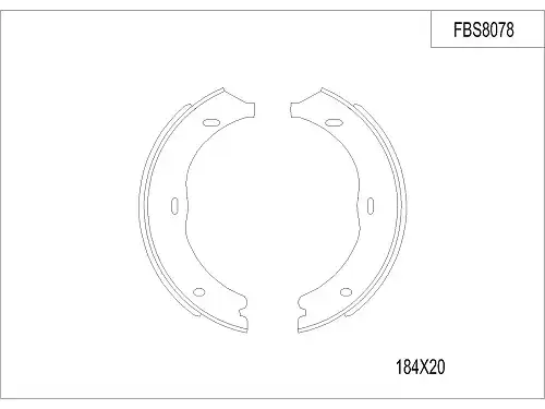 комплект спирачна челюст FI.BA FBS8078