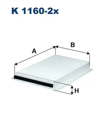 Филтър купе (поленов филтър) FILTRON K 1160-2x