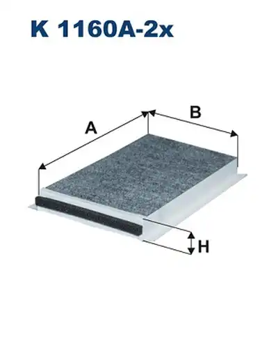 Филтър купе (поленов филтър) FILTRON K 1160A-2x