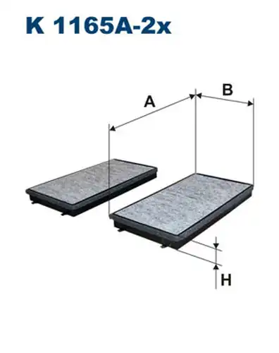 Филтър купе (поленов филтър) FILTRON K 1165A-2x