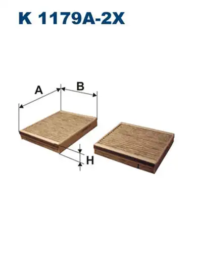 Филтър купе (поленов филтър) FILTRON K 1179A-2x
