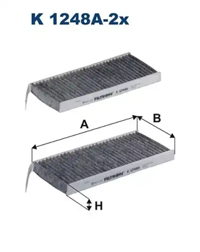 Филтър купе (поленов филтър) FILTRON K 1248A-2x