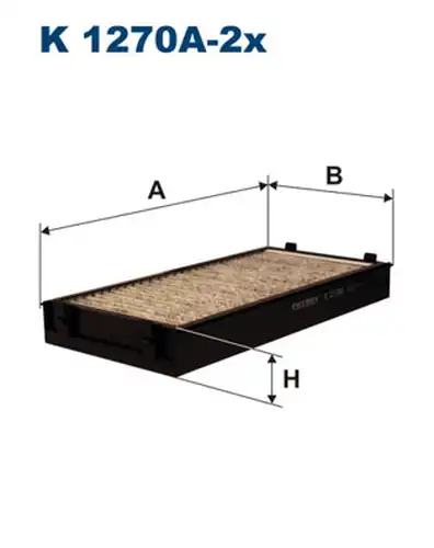 Филтър купе (поленов филтър) FILTRON K 1270A-2x