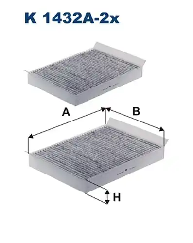 Филтър купе (поленов филтър) FILTRON K 1432A-2x