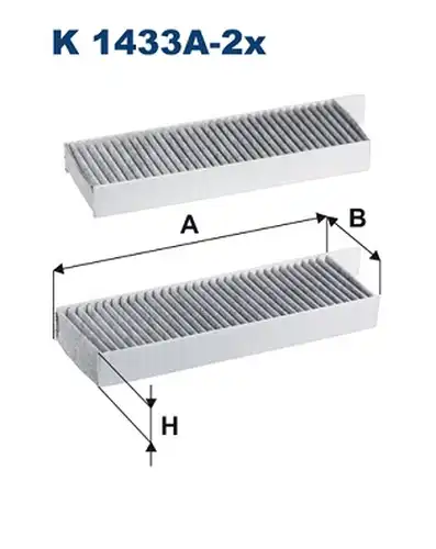 Филтър купе (поленов филтър) FILTRON K 1433A-2x