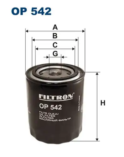 маслен филтър FILTRON OP 542