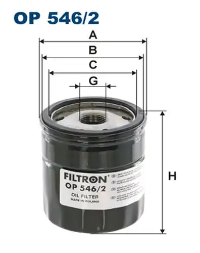 маслен филтър FILTRON OP 546/2