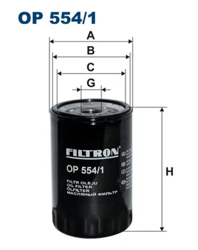 маслен филтър FILTRON OP 554/1