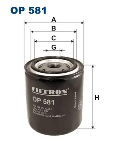 маслен филтър FILTRON OP 581