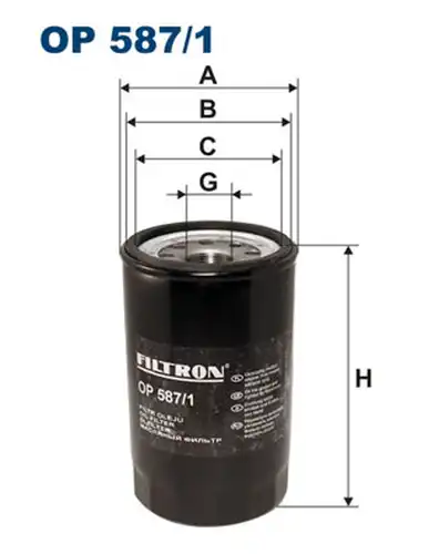 маслен филтър FILTRON OP 587/1