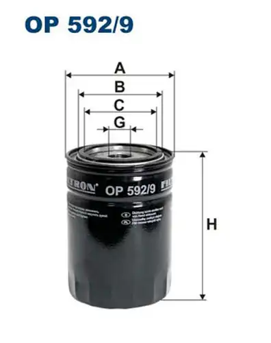 маслен филтър FILTRON OP 592/9