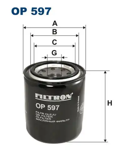 маслен филтър FILTRON OP 597