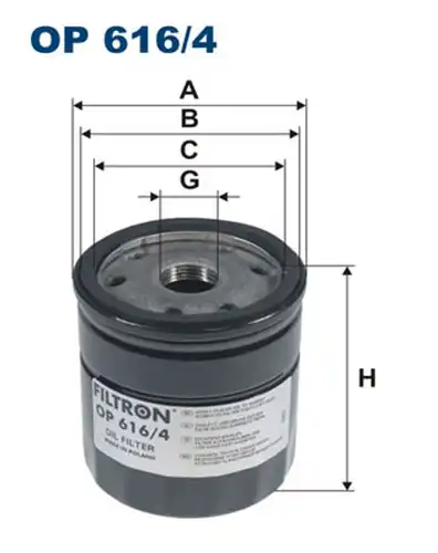 маслен филтър FILTRON OP 616/4