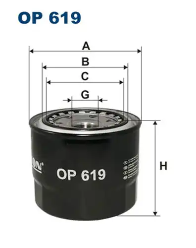 маслен филтър FILTRON OP 619