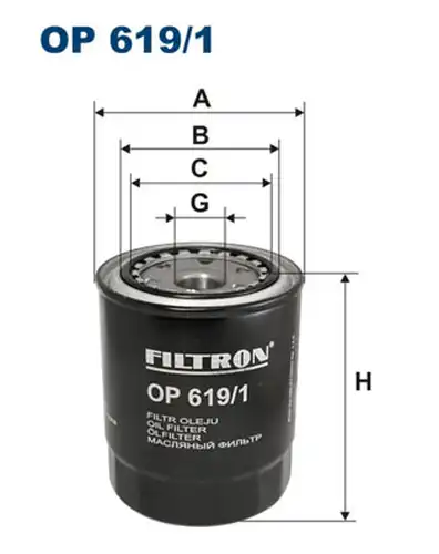 маслен филтър FILTRON OP 619/1