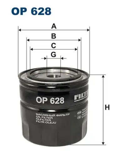 маслен филтър FILTRON OP 628