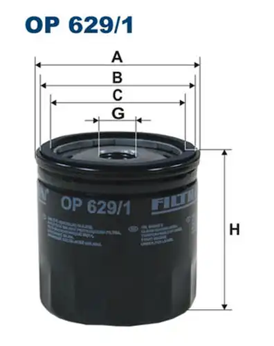 маслен филтър FILTRON OP 629/1