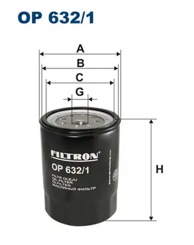 маслен филтър FILTRON OP 632/1