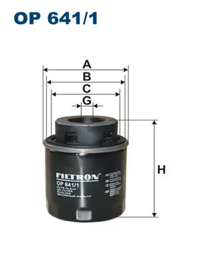 маслен филтър FILTRON OP 641/1