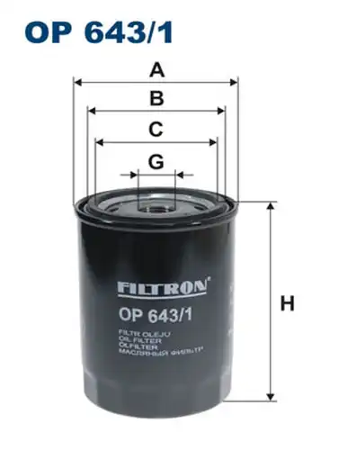 маслен филтър FILTRON OP 643/1