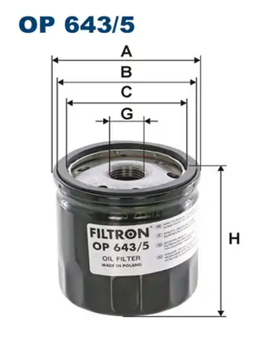 маслен филтър FILTRON OP 643/5