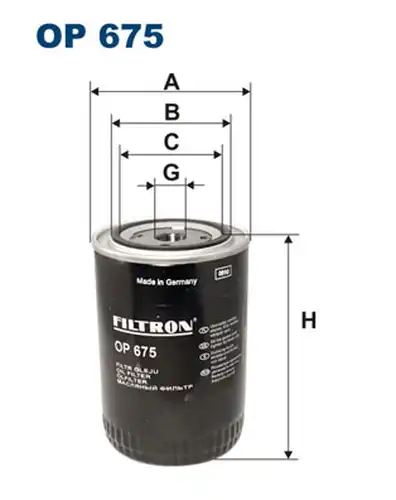 маслен филтър FILTRON OP 675