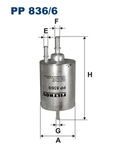 горивен филтър FILTRON PP 836/6