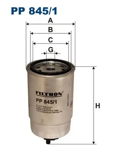 горивен филтър FILTRON PP 845/1