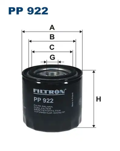 горивен филтър FILTRON PP 922