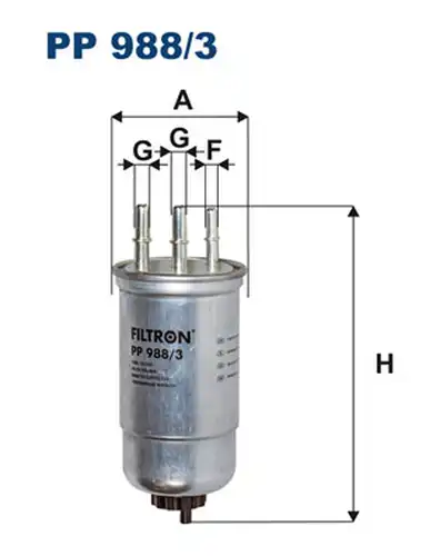 горивен филтър FILTRON PP 988/3