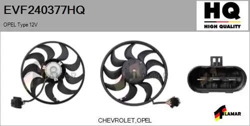 вентилатор, охлаждане на двигателя FLAMAR EVF240377HQ