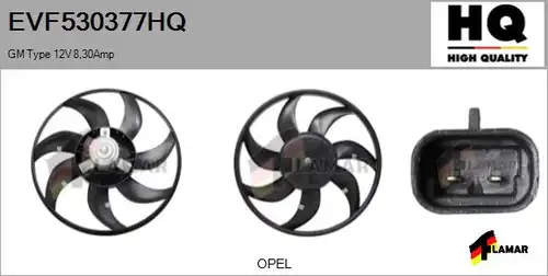 вентилатор, охлаждане на двигателя FLAMAR EVF530377HQ