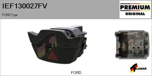 ключ за аварийни мигачи FLAMAR IEF130027FV