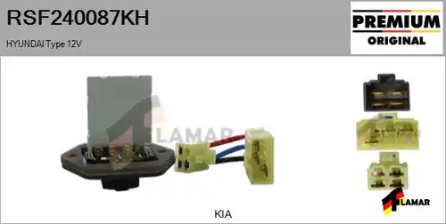 съпротивление, вентилатор за вътрешно пространство FLAMAR RSF240087KH